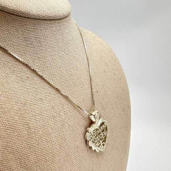 VTG Sterling Silver 925 Someone Special Heart Pendant Necklace Size 17.5" Length - Picture 4 of 13